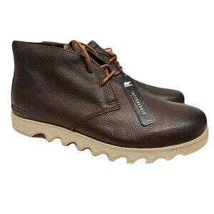 NEW Sorel Mens Size 12 Waterproof Leather Kezar Chukka Boot Dark Brown *Scratch*